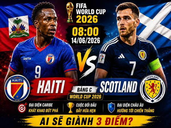 Lực lượng, đội hình Haiti đấu với Scotland 8h hôm nay