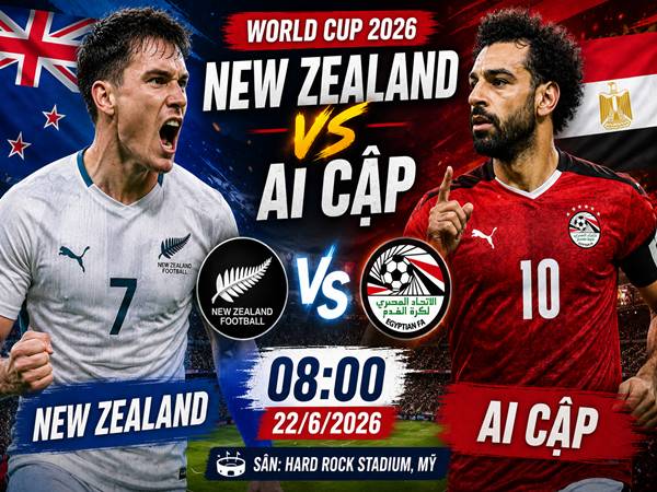 Số liệu trận đấu New Zealand gặp Ai Cập 8h ngày 22/6