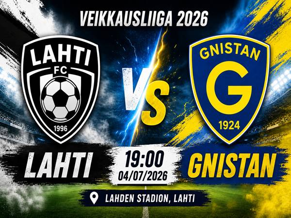 Số liệu trận đấu Lahti gặp Gnistan 19h ngày 4/7